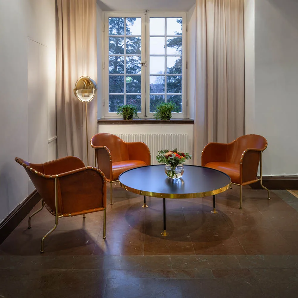 Bruno Sessel, Kernleder konjak-messingstativ Källemo