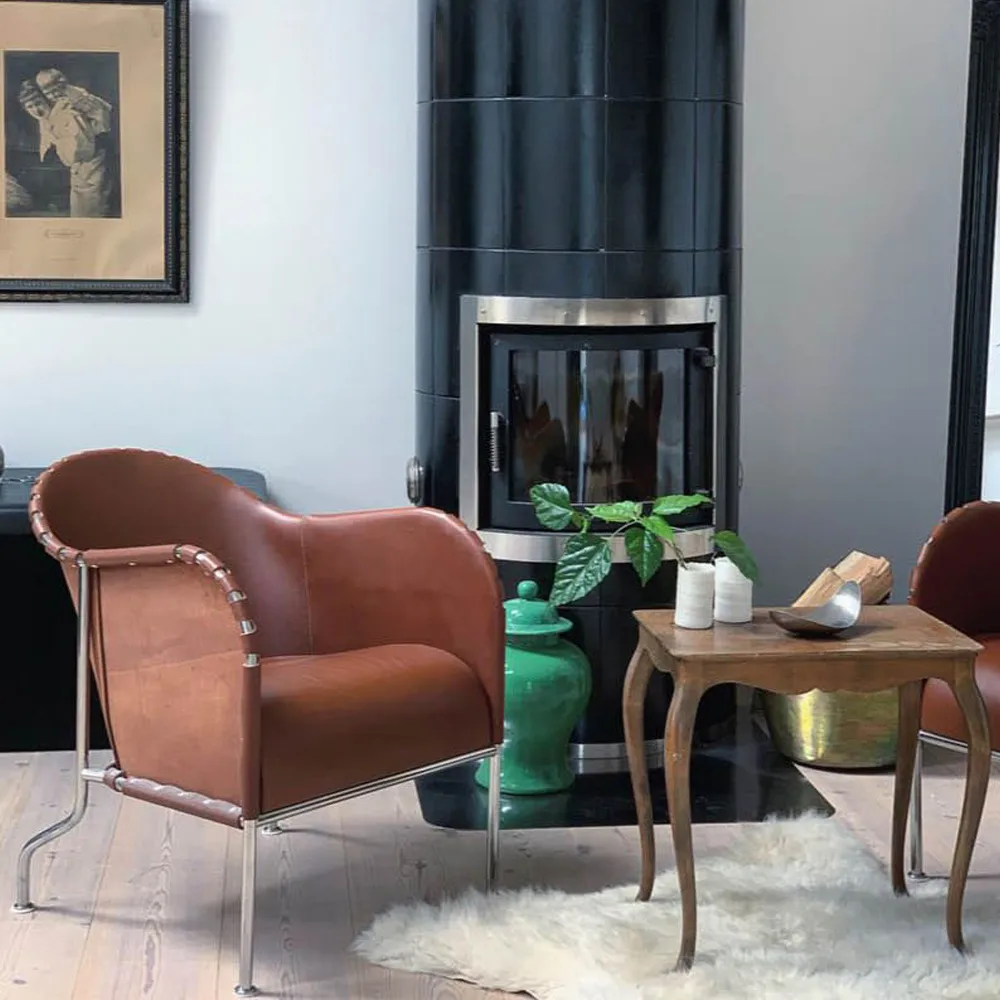 Bruno Sessel, Kernleder natur-messingstativ Källemo