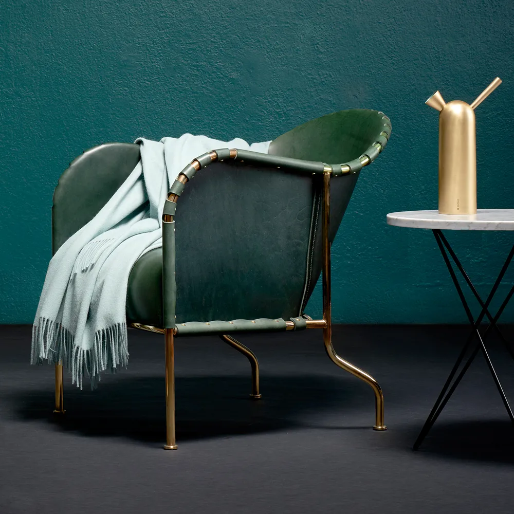 Bruno Sessel, Leder natur-verkupfertes Stativ Källemo