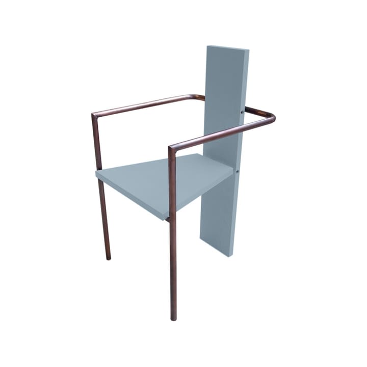 Concrete Armstuhl - Himmelblau-kupferfarbenes Stativ - Källemo