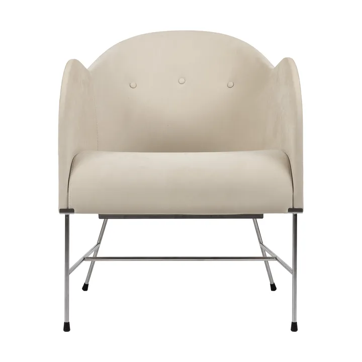 El Novillero Sessel - Leder Nubuck 501-matt verchromtes Gestell - Källemo