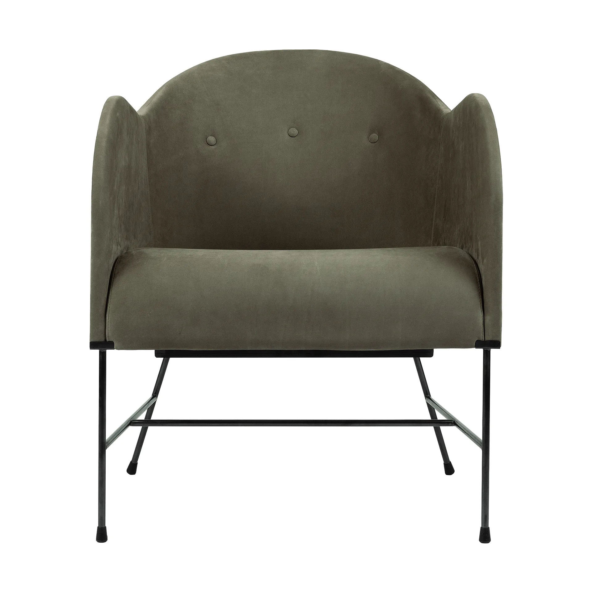 El Novillero Sessel, Leder Nubuck 512-schwarzes Gestell Källemo