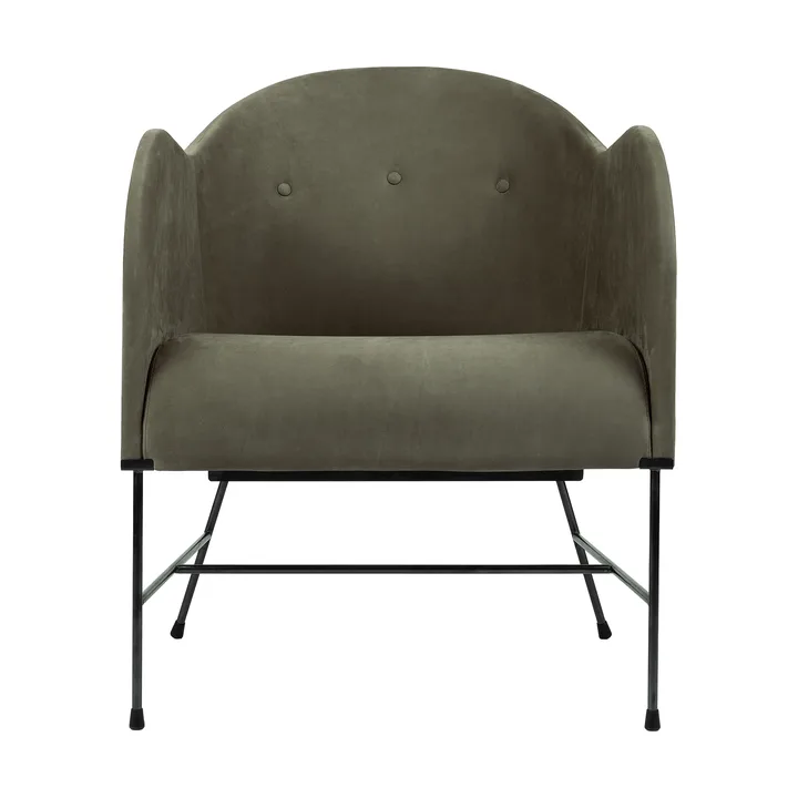 El Novillero Sessel - Leder Nubuck 512-schwarzes Gestell - Källemo