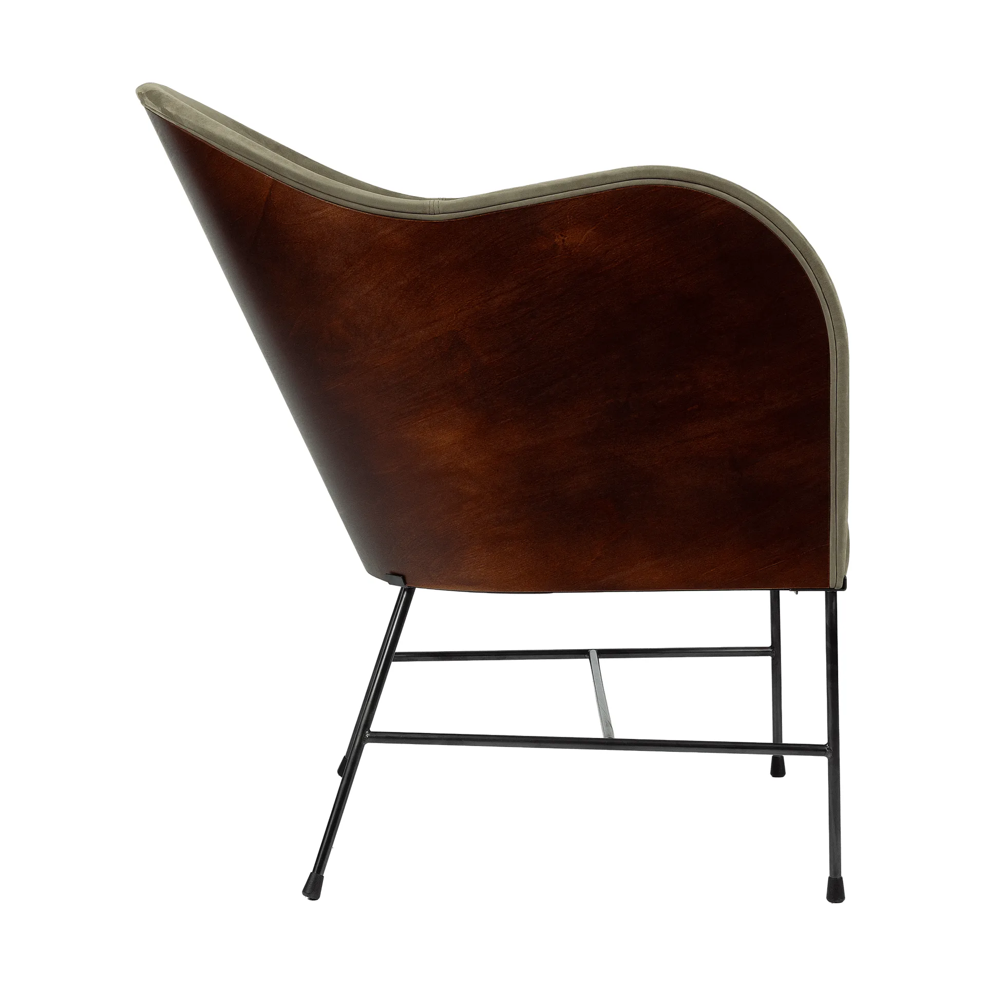 El Novillero Sessel, Leder Nubuck 512-schwarzes Gestell Källemo
