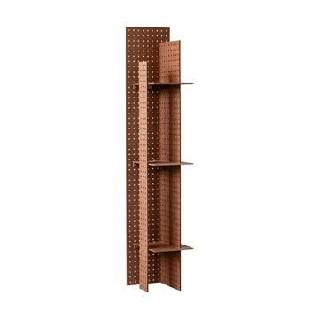 FF02 The Perforated Furniture Wandregal - Hartfaserplatte-Walnuss, 28x24x128 cm - Källemo