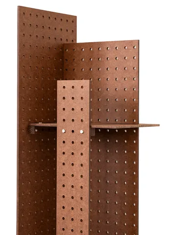 FF02 The Perforated Furniture Wandregal - Hartfaserplatte-Walnuss, 28x24x128 cm - Källemo