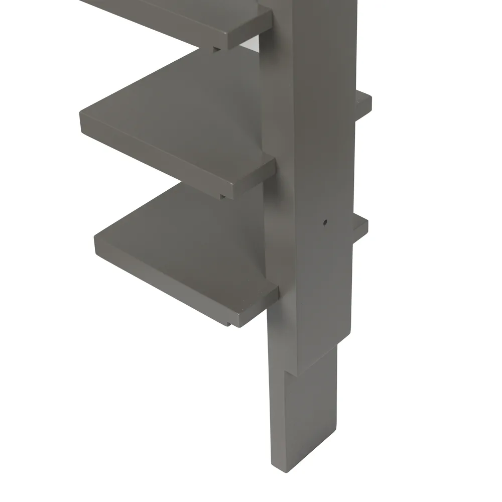 Pilaster Wandregal, Grau gebeizt Källemo