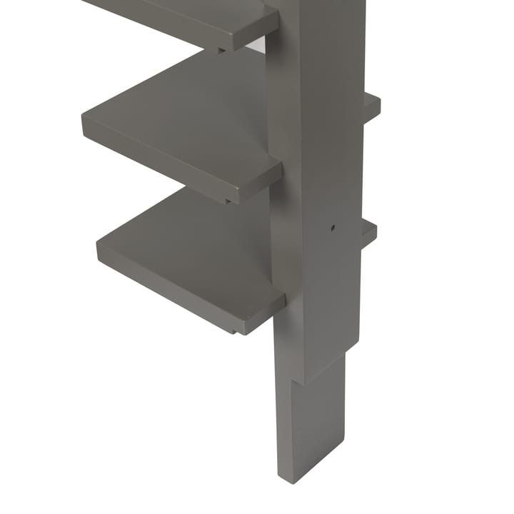 Pilaster Wandregal, Grau gebeizt Källemo
