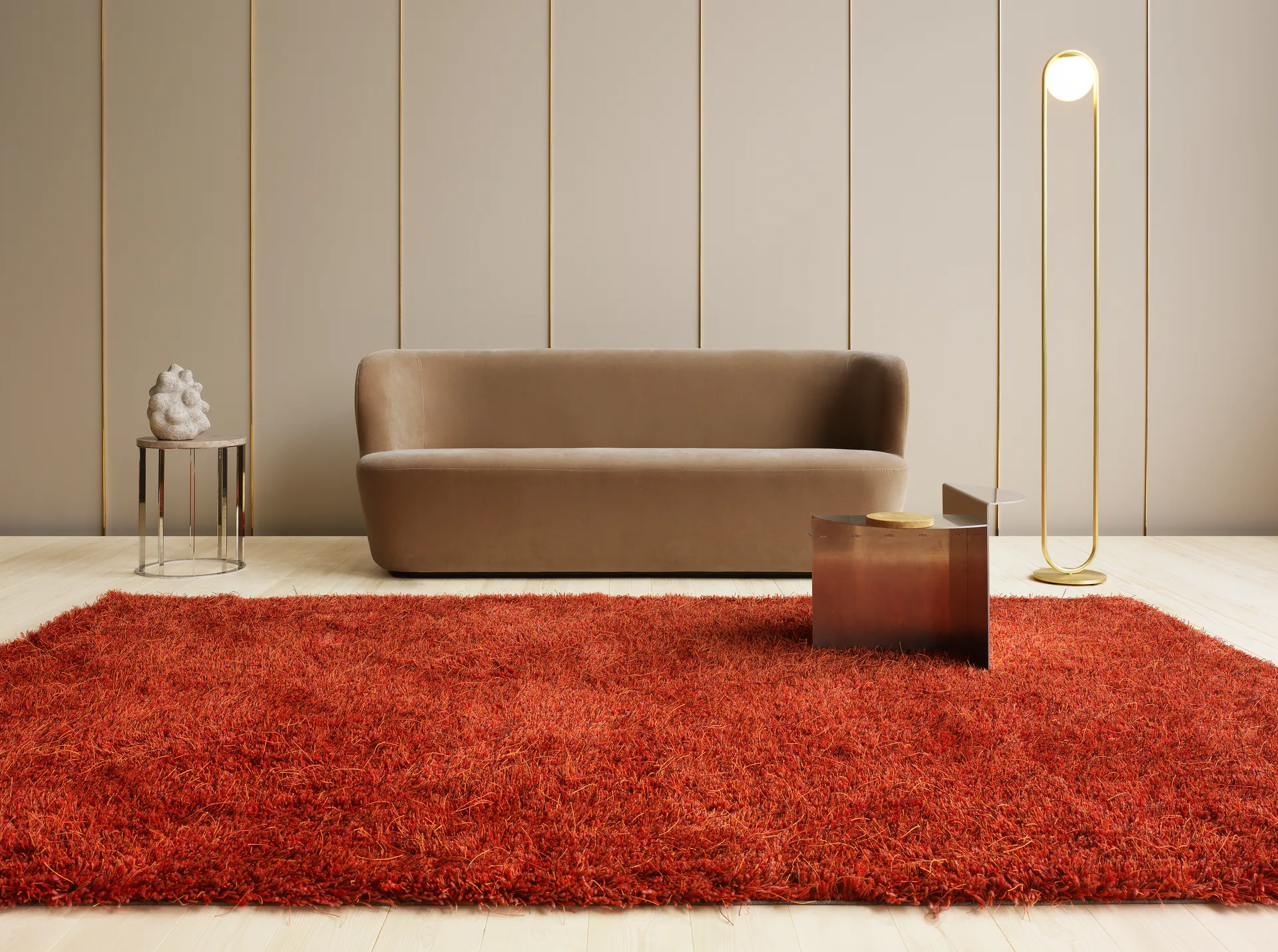 Moss Teppich 200x300 cm, Deep coral Kasthall