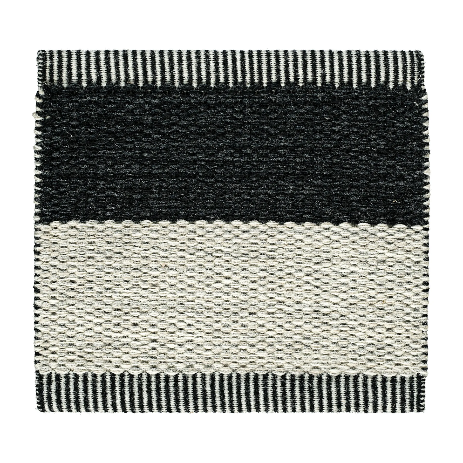 Wide Stripe Icon Teppich 160x240 cm, Midnight black Kasthall