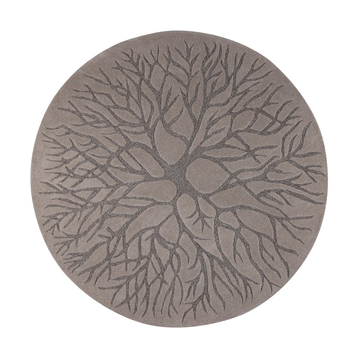 Kateha Birds nest Teppich, Ø 220cm MD Brown