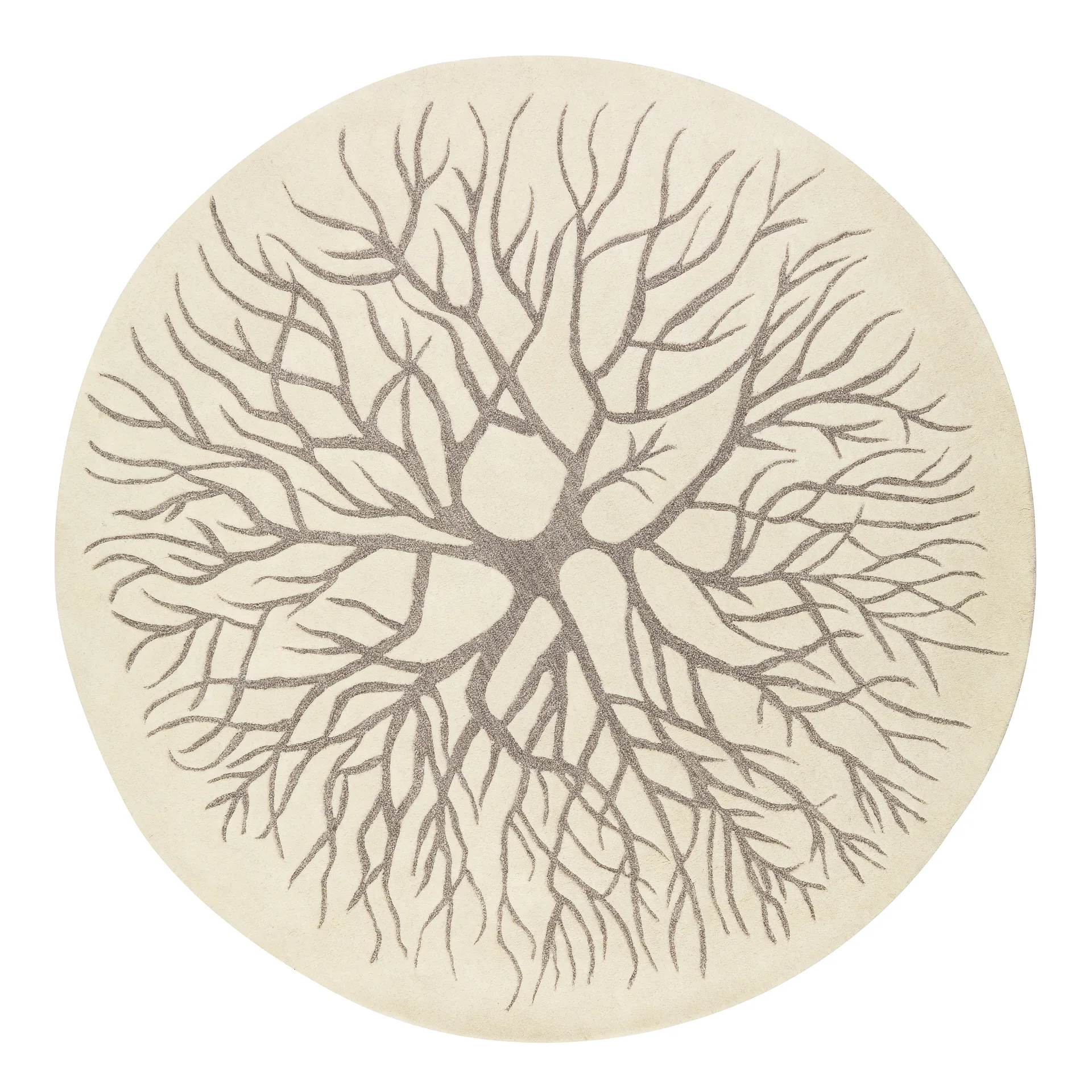 Birds nest Teppich, Ø 220cm, White Kateha