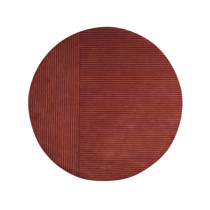 Dunes Straight Teppich rund - Dusty red, 200cm - Kateha