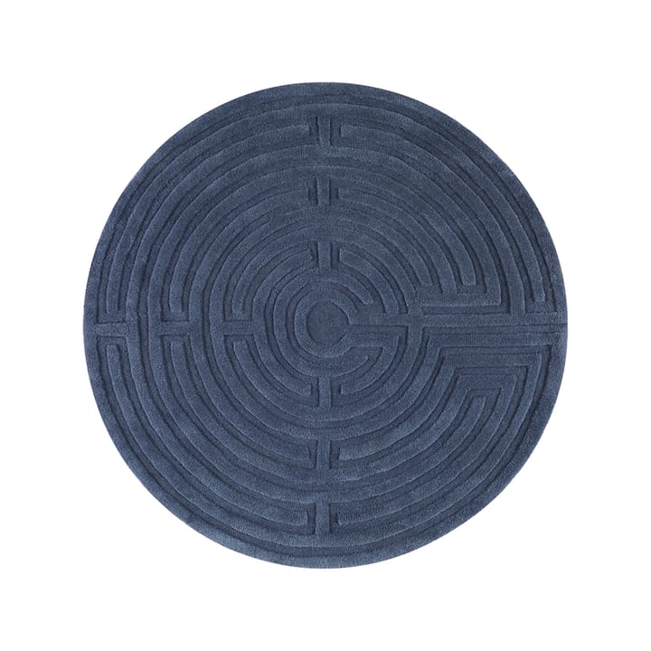 Minilabyrint runder Teppich - Sturm-blau, 130 cm - Kateha
