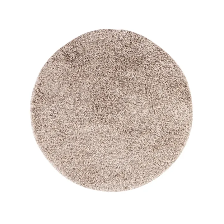 Shaggy Teppich rund - White/grey, Ø220 cm - Kateha