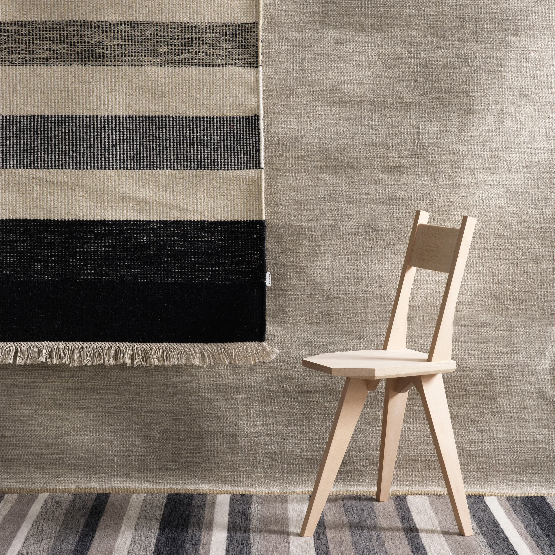 Tofta wave Teppich 200 x 300cm, Weiß-schwarz Kateha