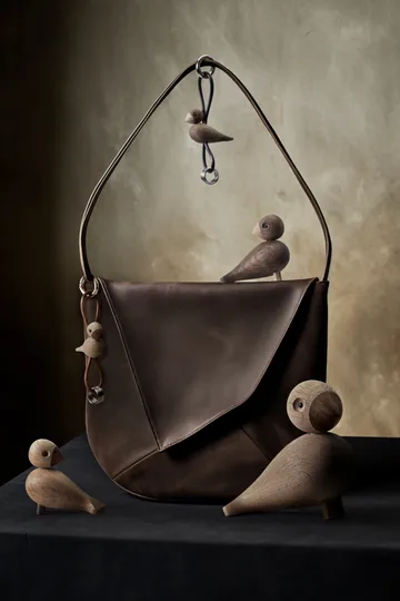 Kaj Bojesen Vogel Schlüsselanhänger - Eiche, Naturleder - Kay Bojesen Denmark