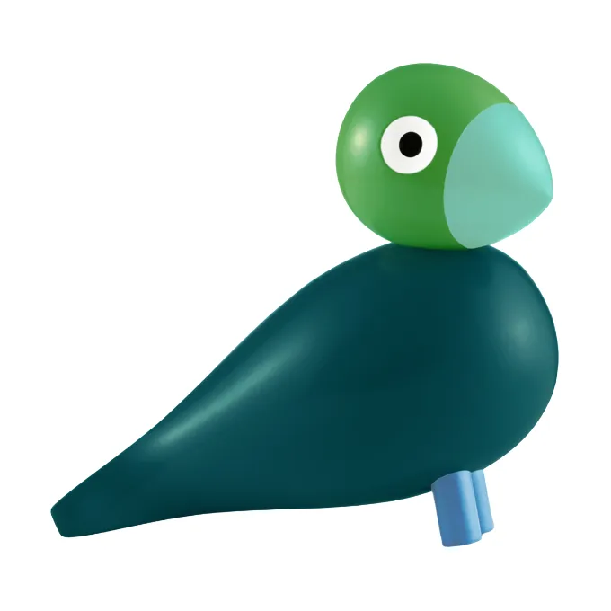 Kaj Bojesen Year Bird 2026 Birk, Dunkelgrün Kay Bojesen Denmark