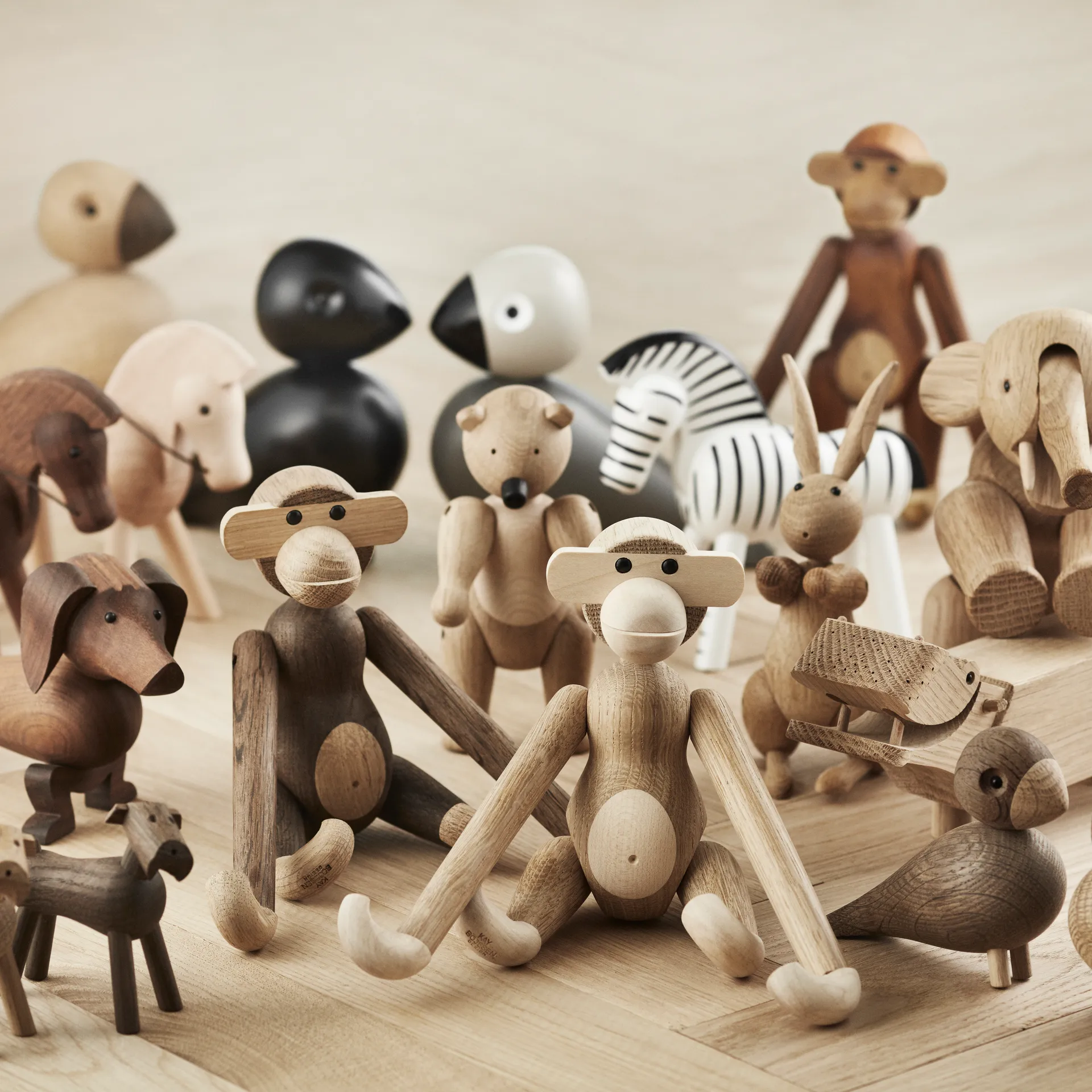 Kay Bojesen Affe klein 20cm, Eiche - Eiche geraucht Kay Bojesen Denmark