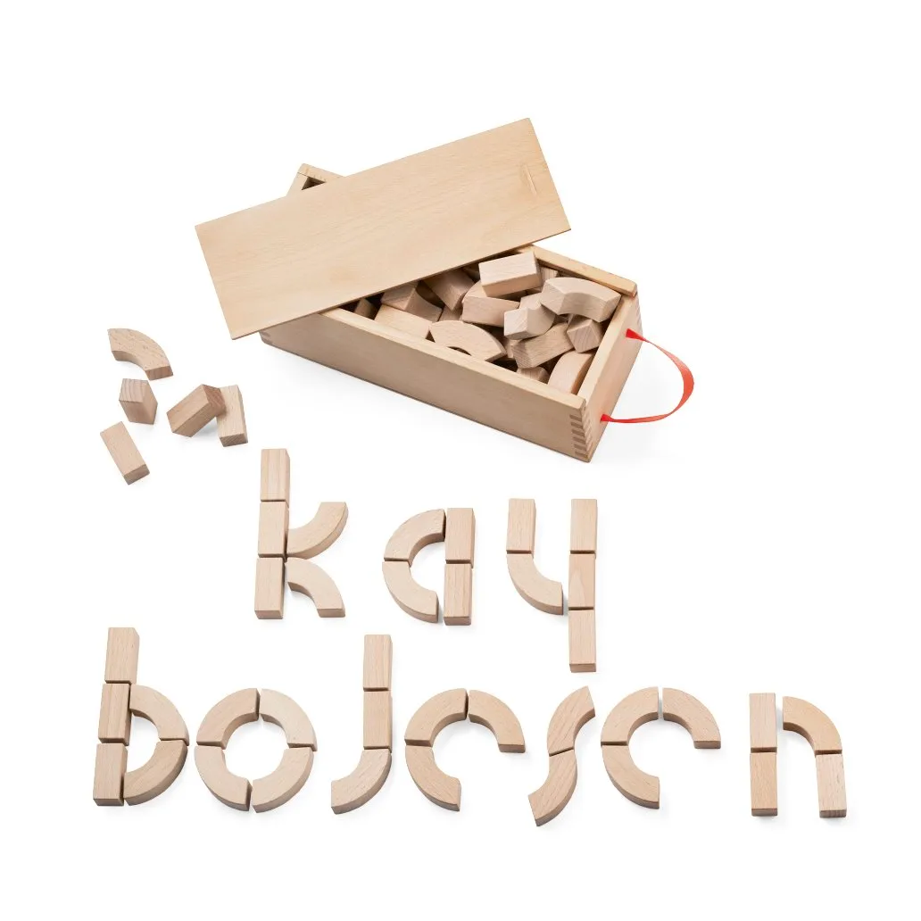Kay Bojesen Alphabet-Bausteine, Buche Kay Bojesen Denmark