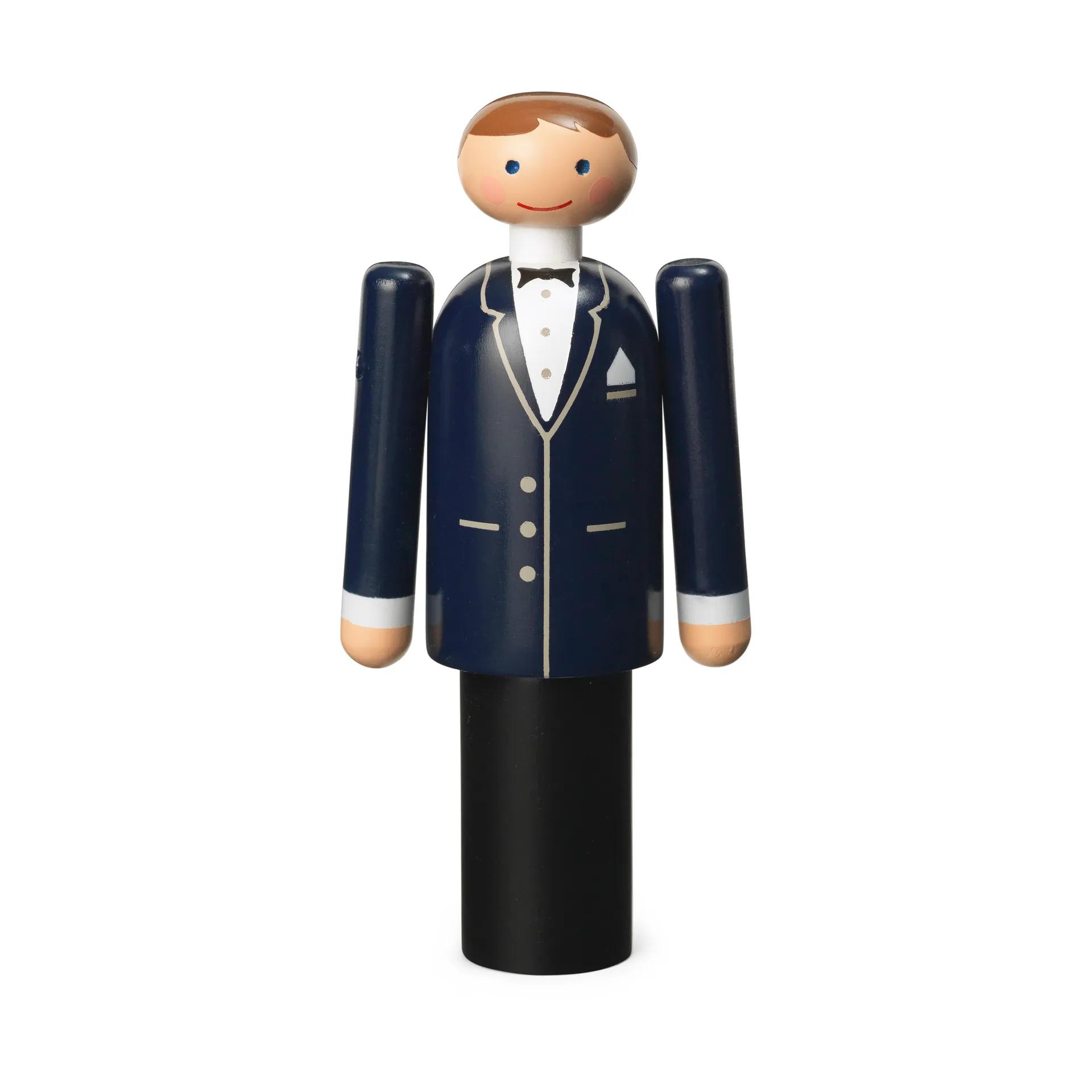 Kay Bojesen Bräutigam, Blau-Schwarz-Weiß, 12 cm Kay Bojesen Denmark