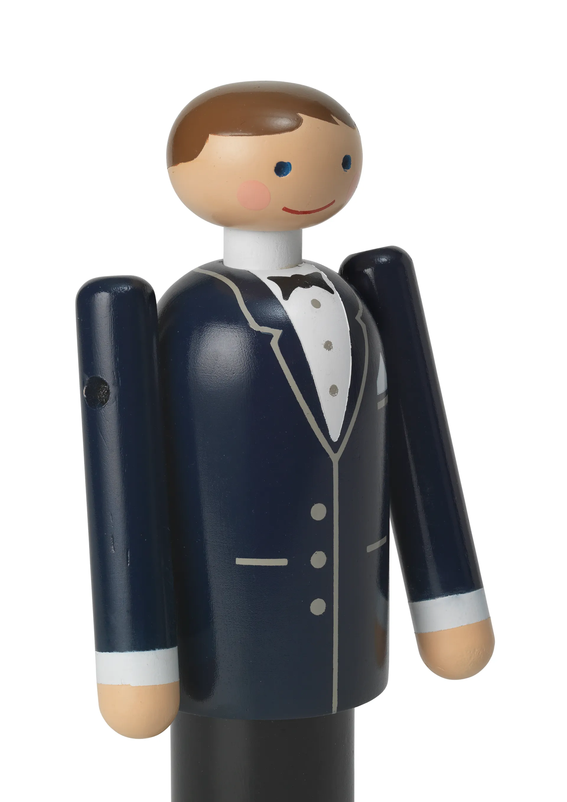 Kay Bojesen Bräutigam, Blau-Schwarz-Weiß, 12 cm Kay Bojesen Denmark