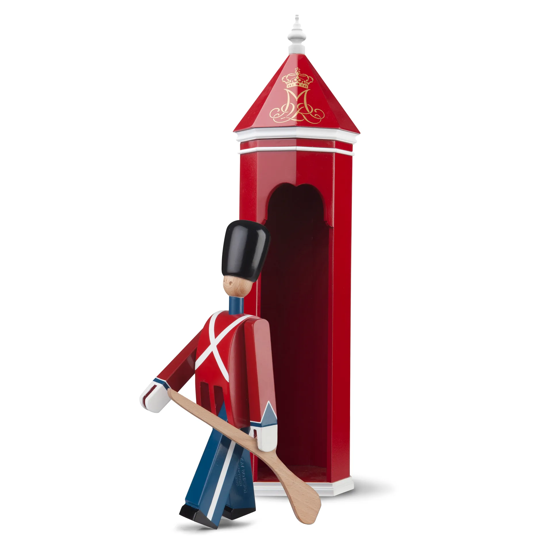 Kay Bojesen Fahnenträger mit Stofffahne, 29,5cm Kay Bojesen Denmark