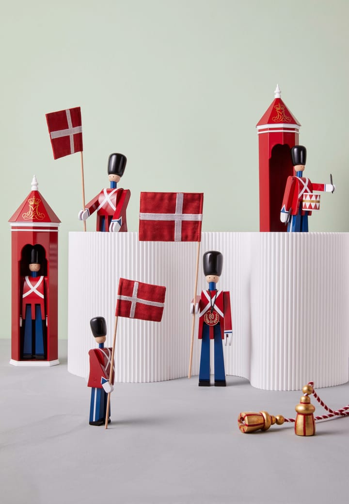 Kay Bojesen Fahnenträger mit Stofffahne, 29cm Kay Bojesen Denmark