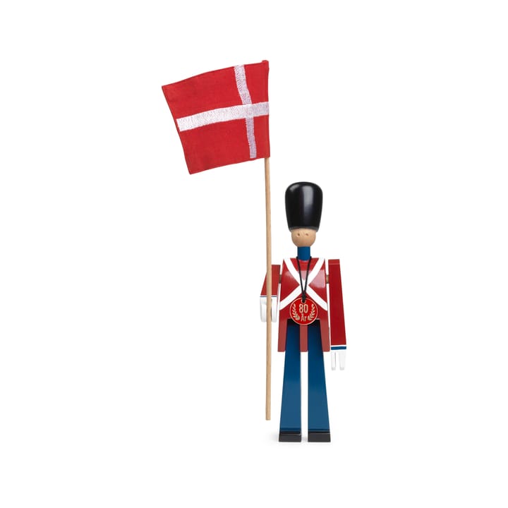 Kay Bojesen Fahnenträger mit Stofffahne, 29cm Kay Bojesen Denmark