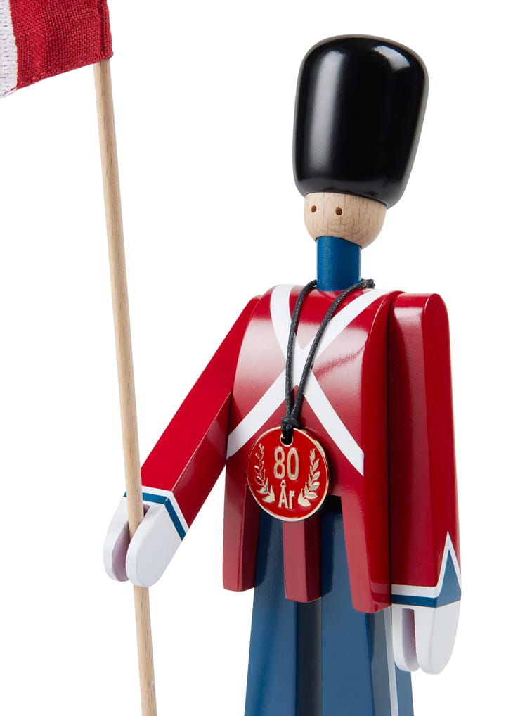 Kay Bojesen Fahnenträger mit Stofffahne, 29cm Kay Bojesen Denmark