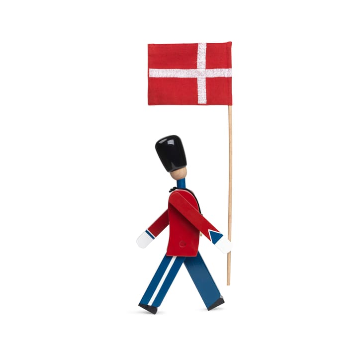 Kay Bojesen Fahnenträger mit Stofffahne, 29cm Kay Bojesen Denmark