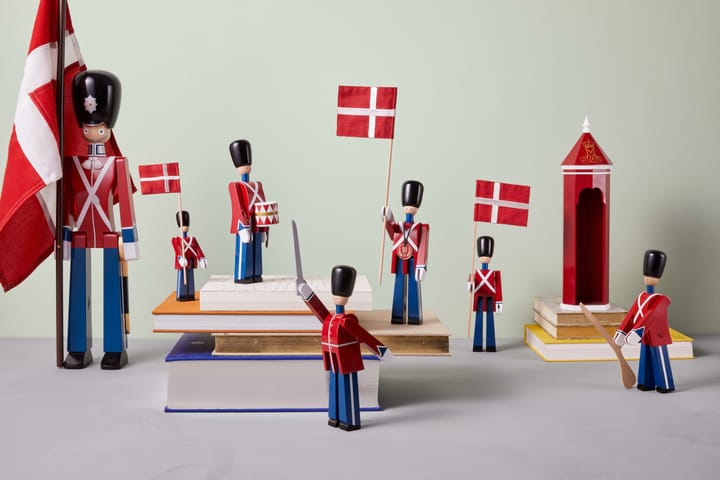 Kay Bojesen Fahnenträger mit Stofffahne, 29cm Kay Bojesen Denmark