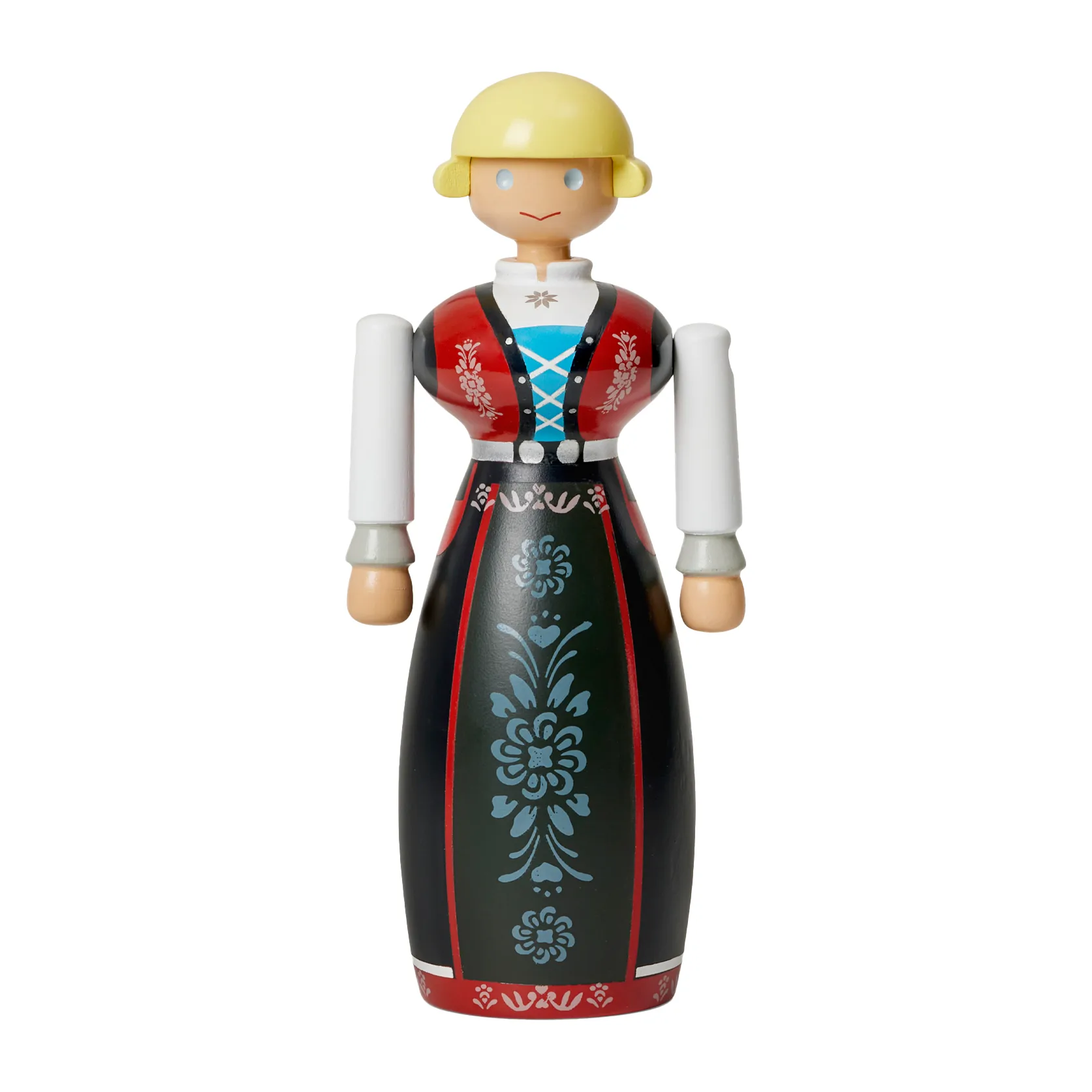 Kay Bojesen Frau in norwegischer Tracht, Schwarz-Rot-Weiß Kay Bojesen Denmark