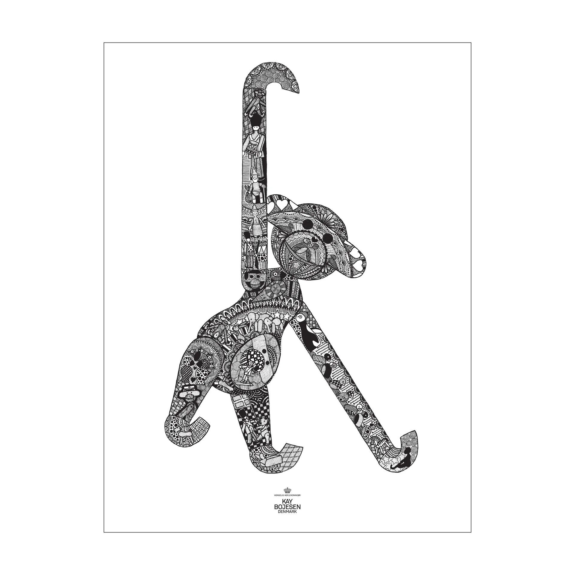 Kay Bojesen Poster Affe, 30 x 40cm Kay Bojesen Denmark