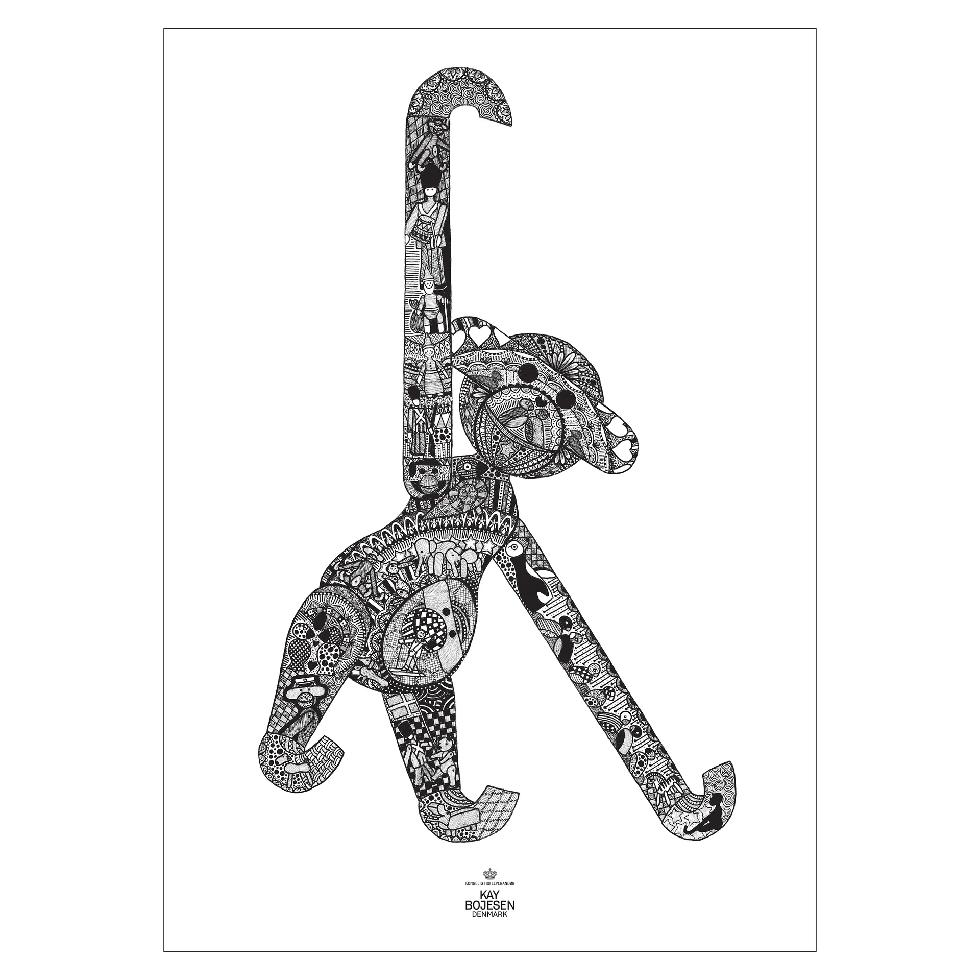 Kay Bojesen Poster Affe, 50 x 70cm Kay Bojesen Denmark