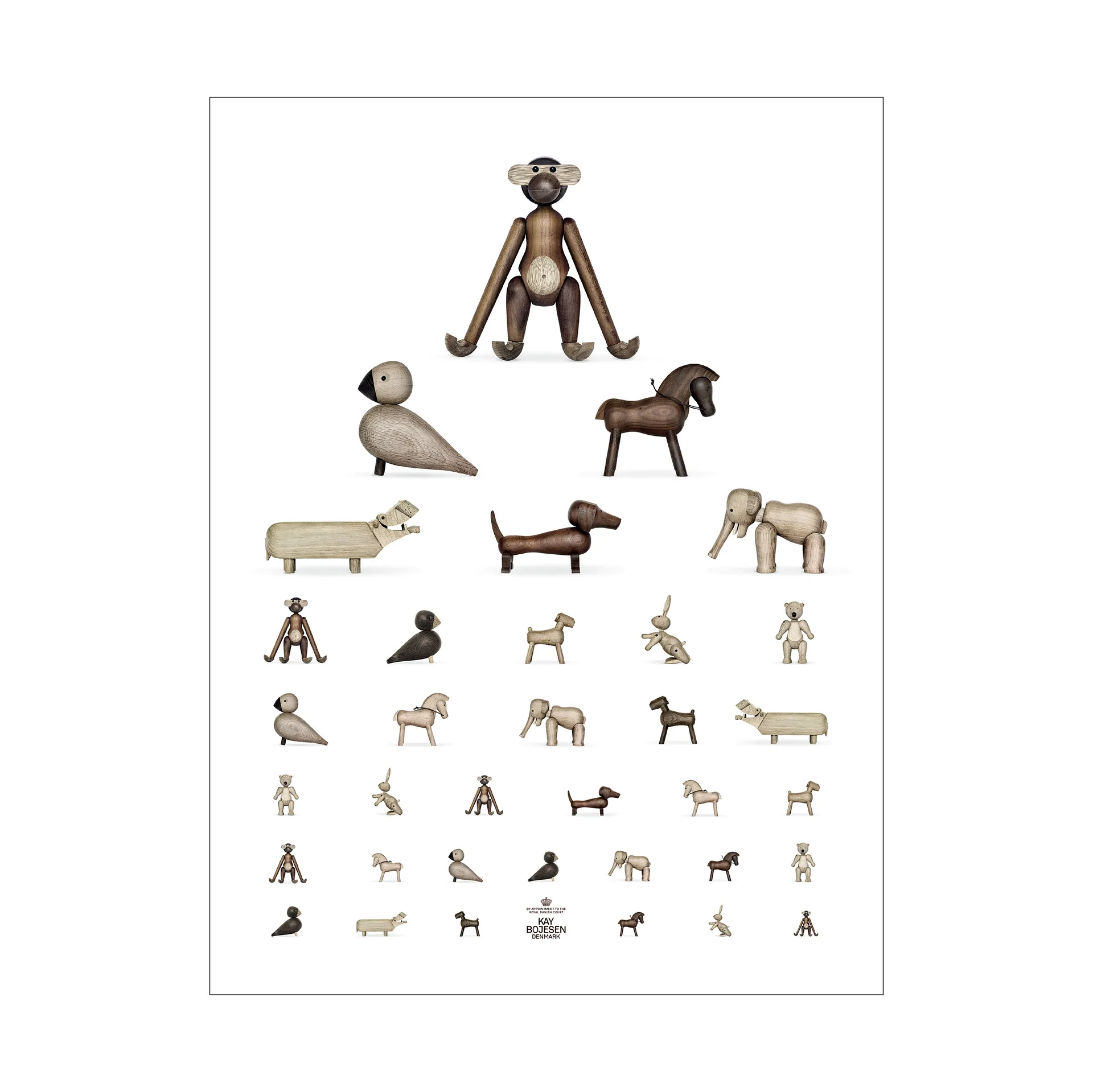 Kay Bojesen Poster Tier, 30 x 40cm Kay Bojesen Denmark