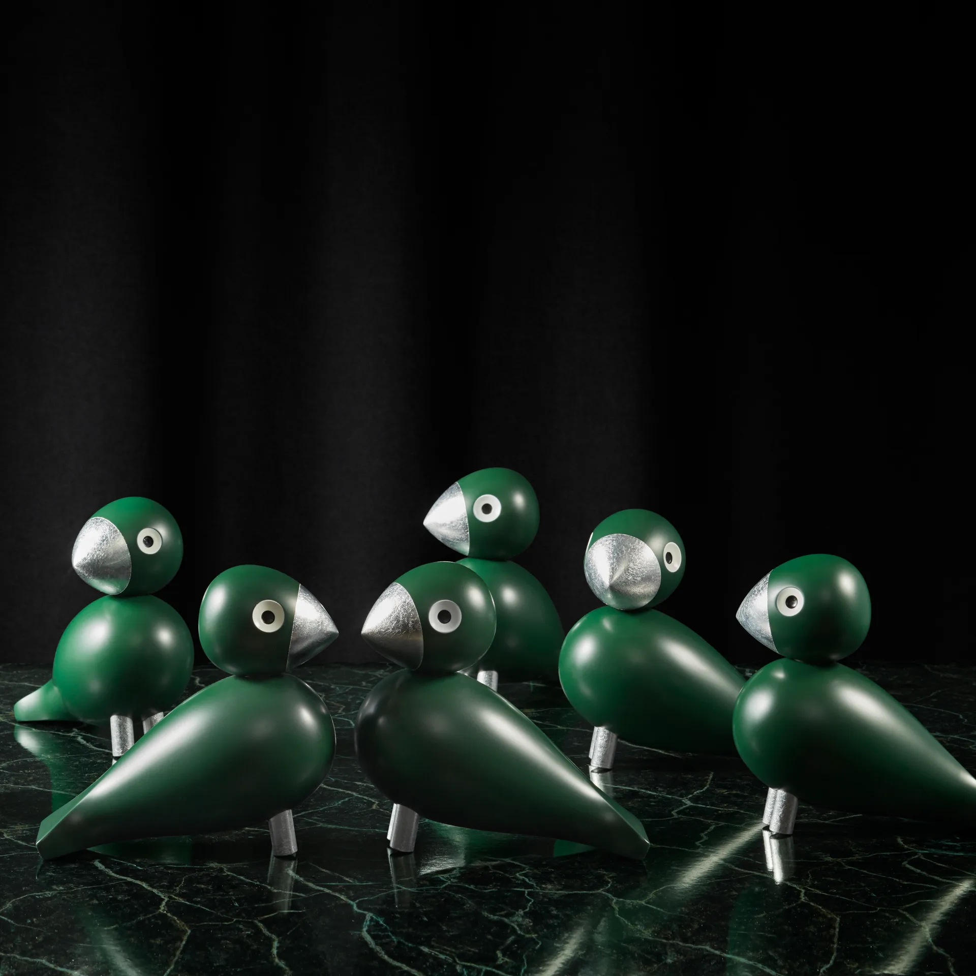 Kay Bojesen Singvogel Georg, Grün-Silber Kay Bojesen Denmark