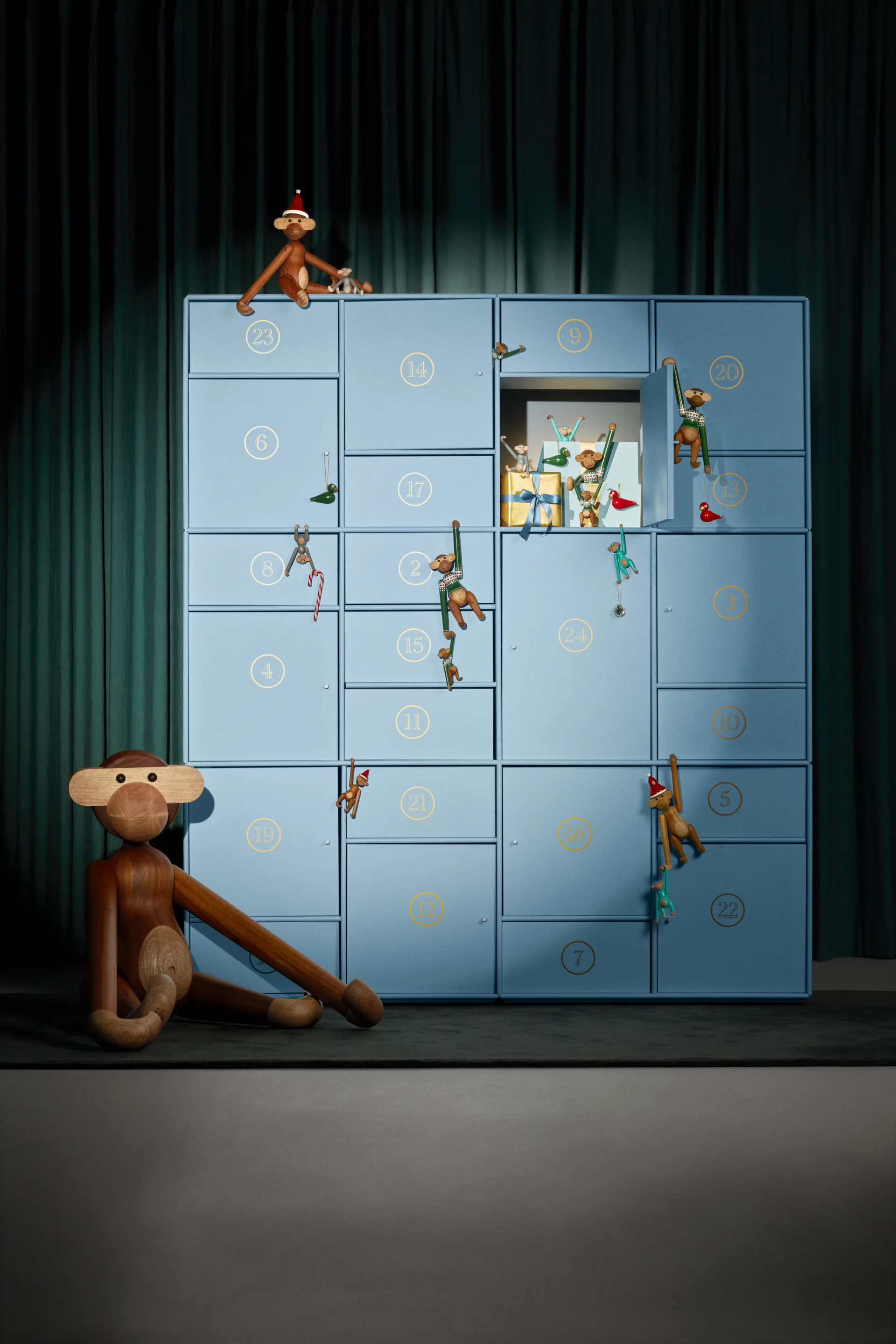 Kay Bojesen Weihnachtsvögel Weihnachtshänger 2-teilig, Rot-grün Kay Bojesen Denmark