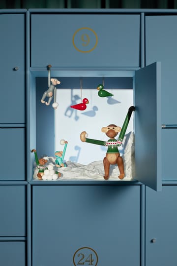 Kay Bojesen Weihnachtsvögel Weihnachtshänger 2-teilig - Rot-grün - Kay Bojesen Denmark
