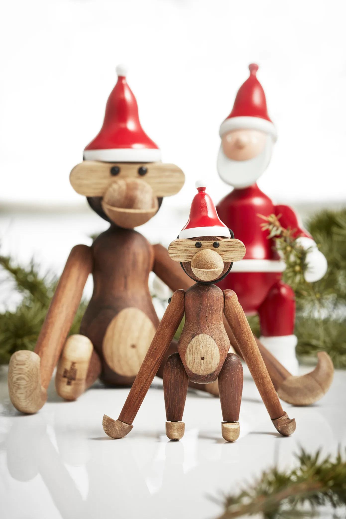 Kleiner Affe mit Weihnachtsmannmütze Kay Bojesen Denmark