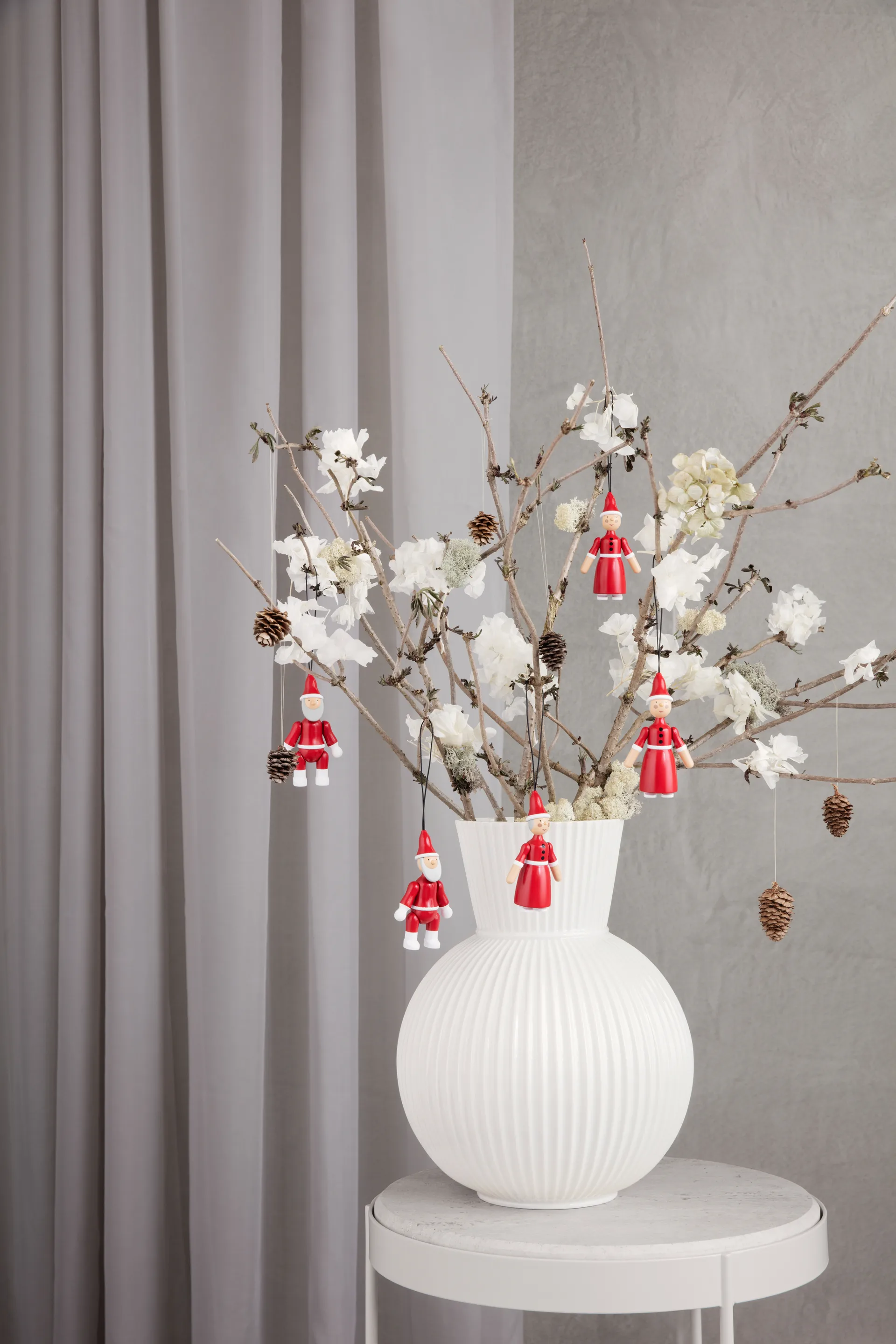 Weihnachtsmann und Weihnachtsfrau 10 cm, Rot Kay Bojesen Denmark