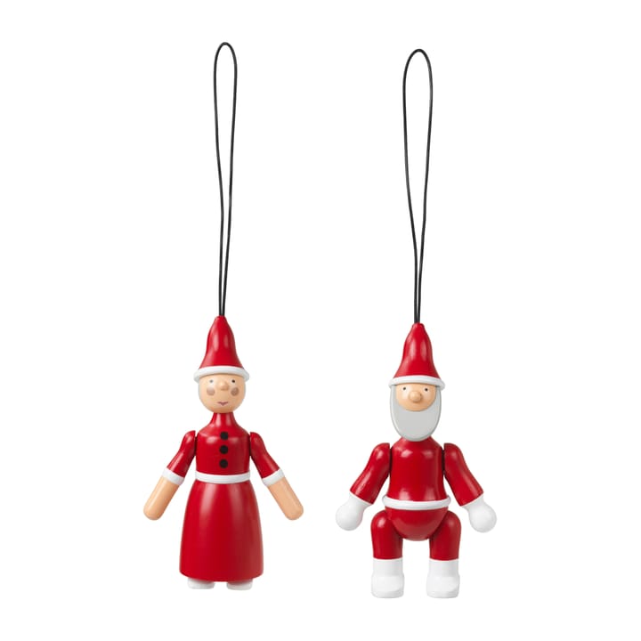 Weihnachtsmann und Weihnachtsfrau 10 cm, Rot Kay Bojesen Denmark