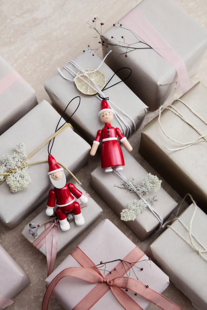 Weihnachtsmann und Weihnachtsfrau 10 cm, Rot Kay Bojesen Denmark
