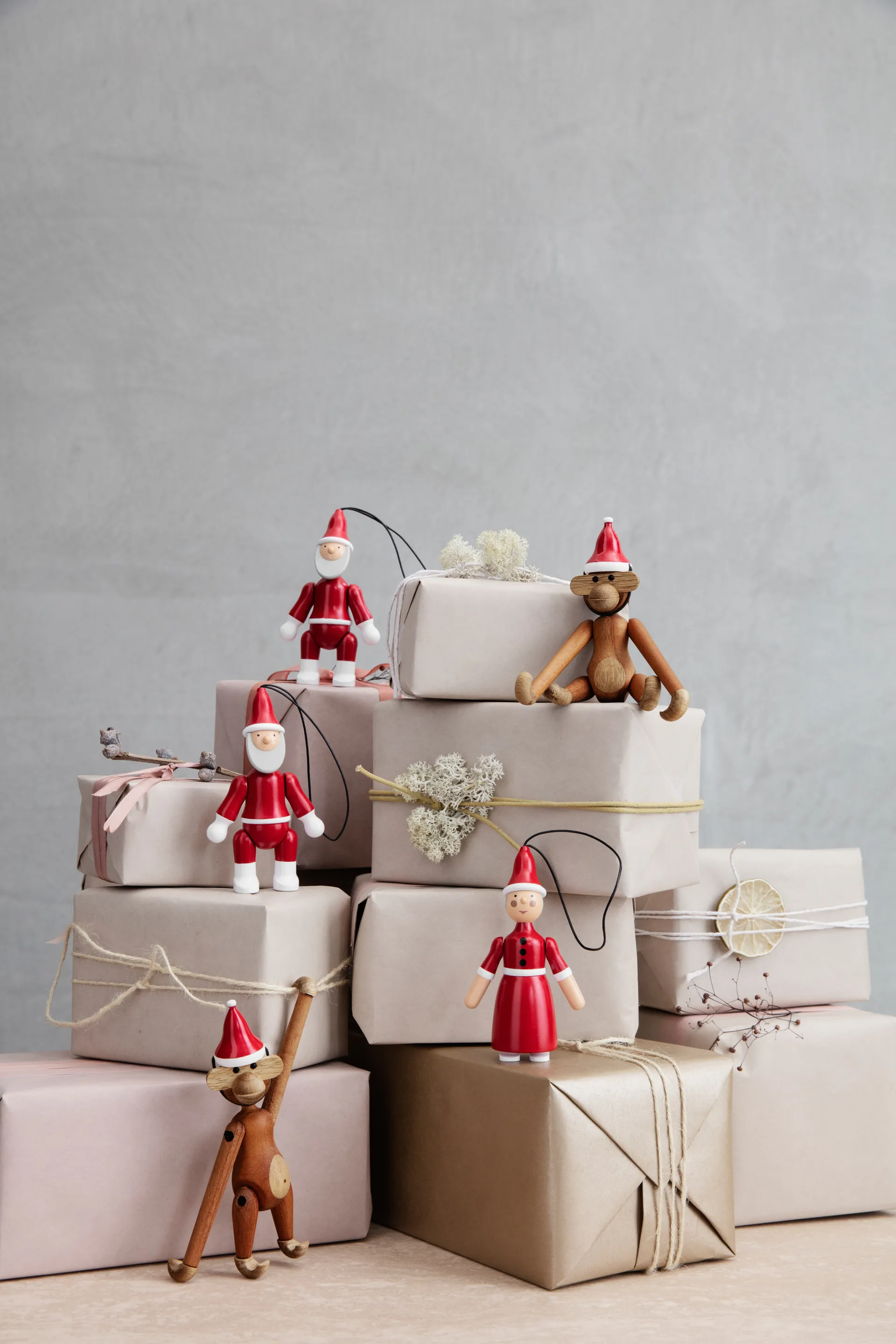 Weihnachtsmann und Weihnachtsfrau 10 cm, Rot Kay Bojesen Denmark