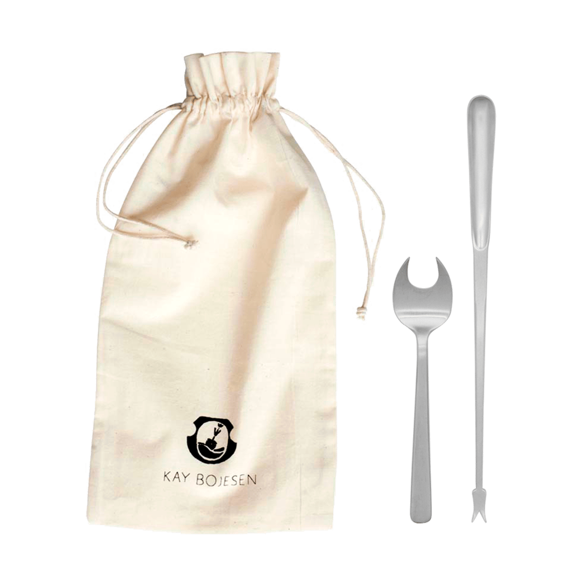 Kay Bojesen Grand Prix Besteck für Meeresfrüchte 8-teilig Matte steel