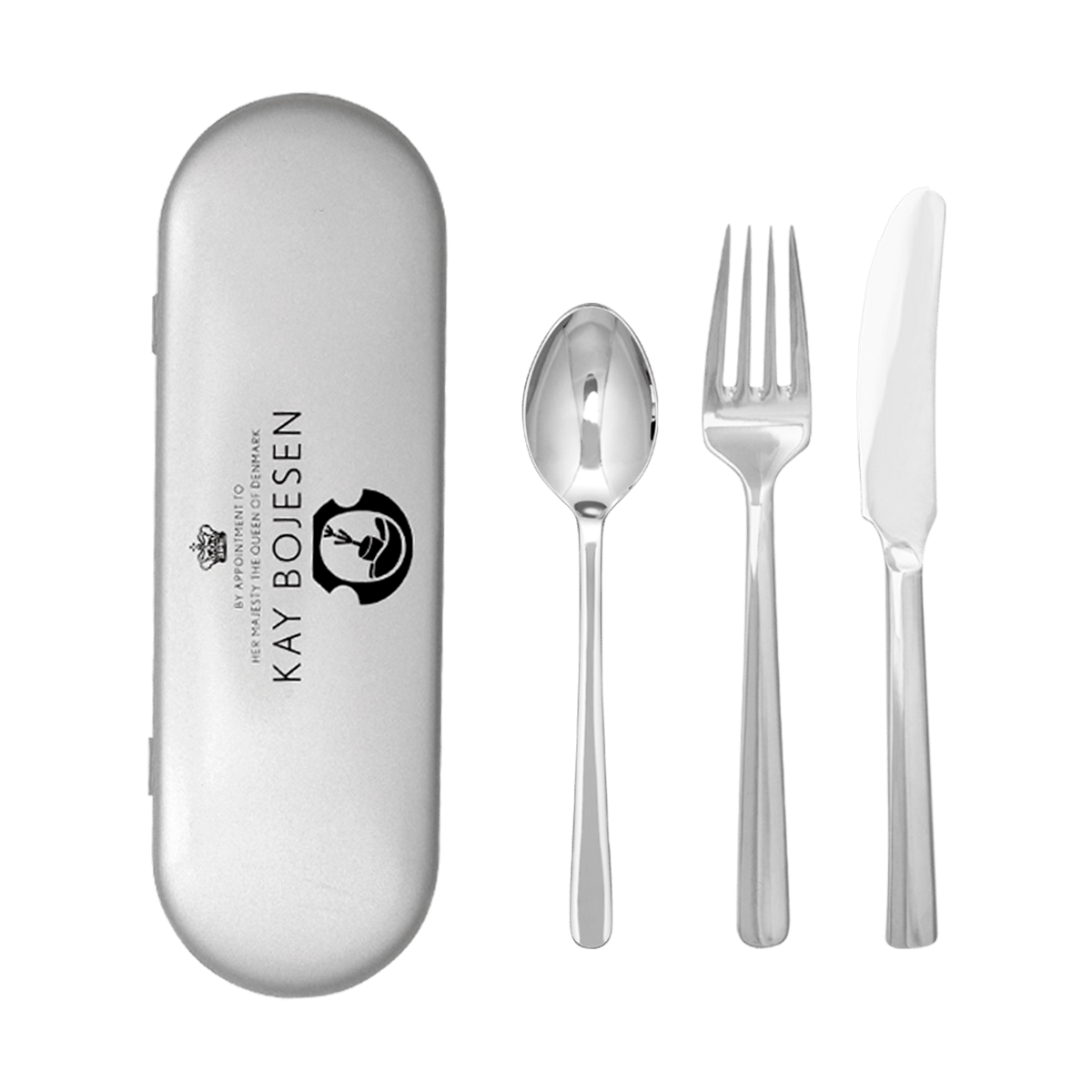 Kay Bojesen Grand Prix Besteckset Reiseset 3 Teile Polished steel
