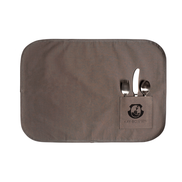 Grand Prix Kinderbesteck und Tischset 4-teilig - Matte steel - Kay Bojesen