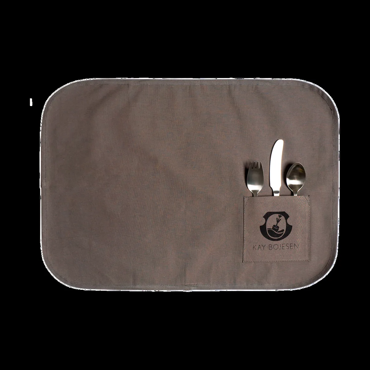 Kay Bojesen Grand Prix Kinderbesteck und Tischset 4-teilig Matte steel