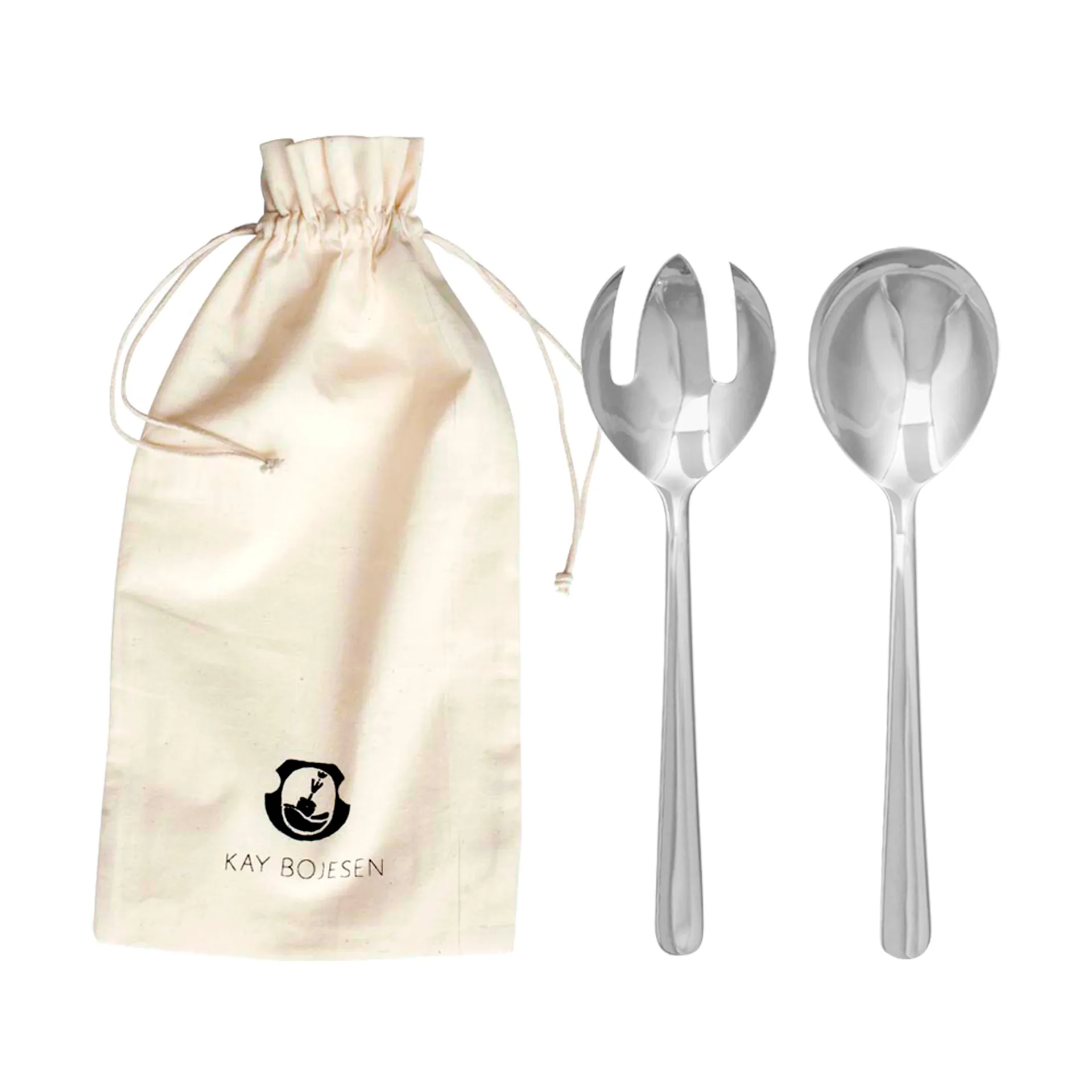 Grand Prix Salatbesteck 23,5cm 2-teilig, Polished steel Kay Bojesen