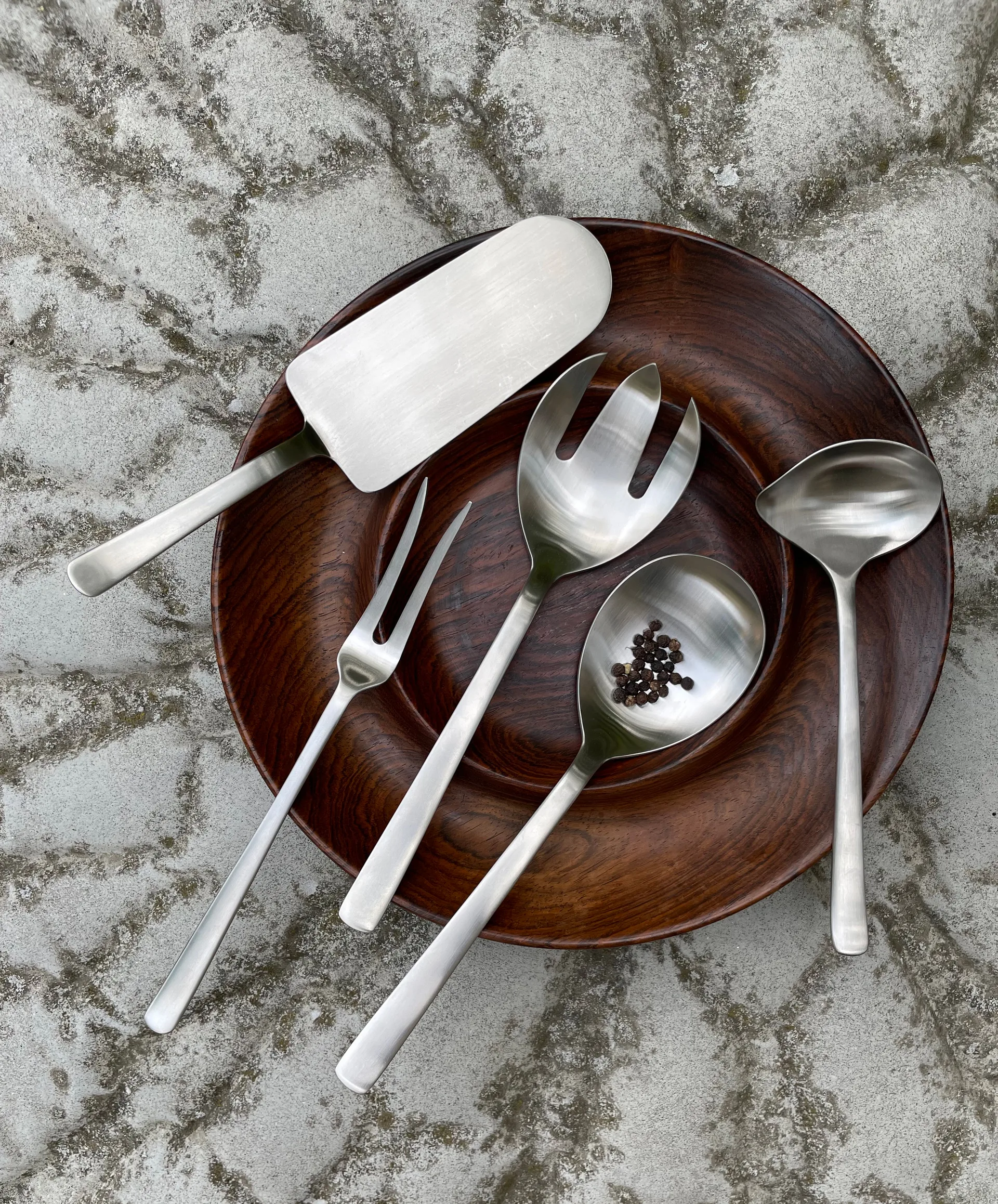 Grand Prix Servierset 3 Teile, Polished steel Kay Bojesen